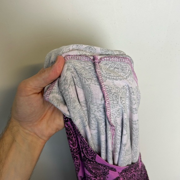 Roamans Pink Paisley Women's Top Plus Size 2X Long Sleeve Comfortable - Picture 9 of 10